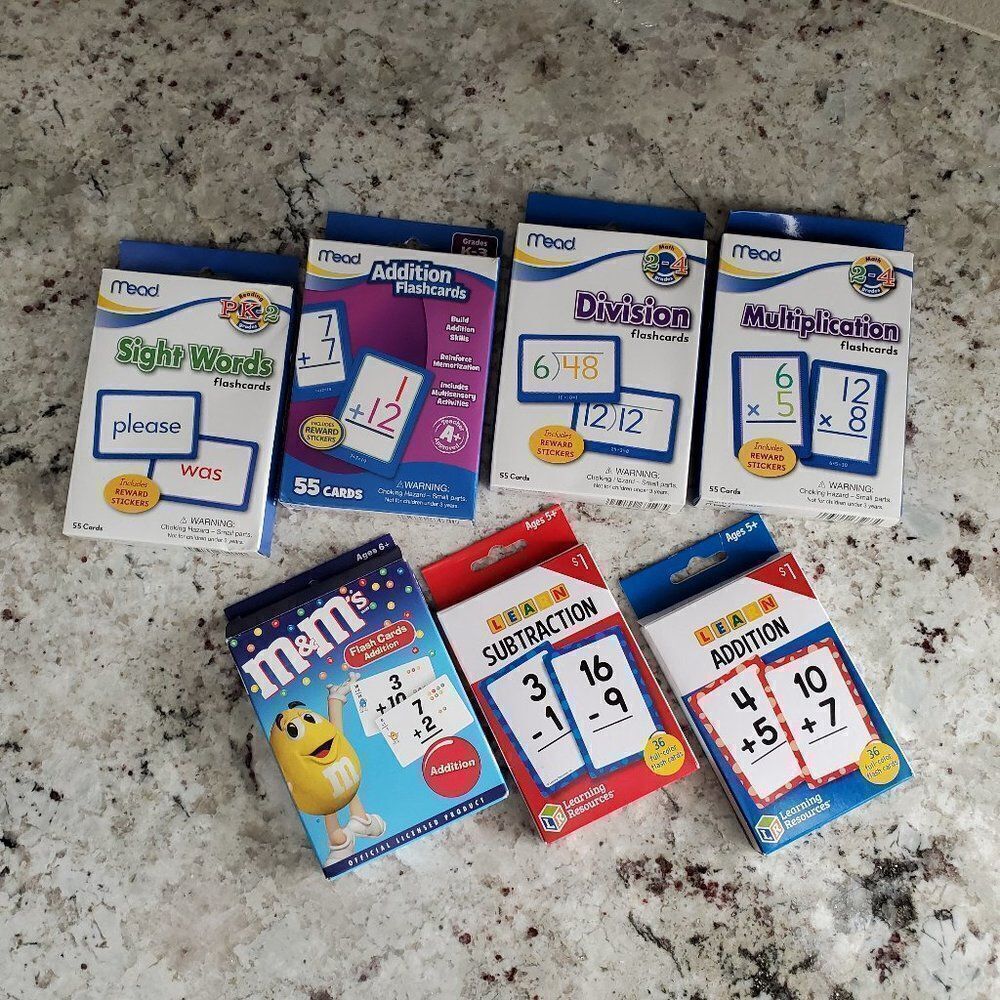 Add, subtract, multiply, divide, words flashcards